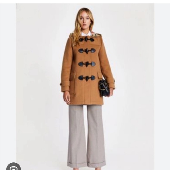 Burberry Wool Duffle Coat with Hood & Check Lining - Picture 10 of 16